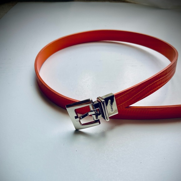 CALVIN KLEIN - Ladies Orange Belt - Picture 2 of 6